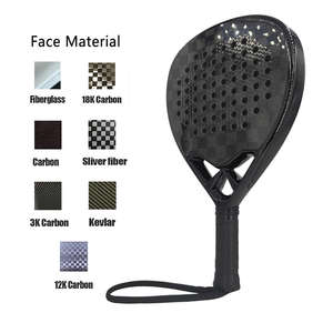 3k12k18k Raquette de tennis ronde en forme de diamant ou de goutte d'oreille en carbone Padel Logo personnalisé Raquettes de tennis - Product Image 2