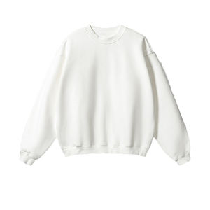 Sweat à capuche brodé et délavé à l'acide pour femmes, surdimensionné, coupe ajustée, crop top, sweat-shirt avec logo personnalisé, pull en polaire vierge épais pour l'hiver - Product Image 2