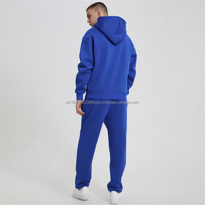 Suministro Directo de Fábrica, Conjuntos Deportivos Ecológicos Personalizados para Hombre, Sudadera con Capucha, Traje de Entrenamiento para Gimnasio, Transpirable, Invierno, Color Sólido - Product Image 2