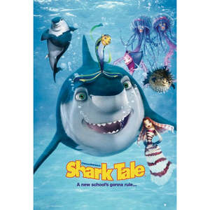 Modern Style Shark Tale Wall <b>Poster</b> Made of Paper - Product Image 1