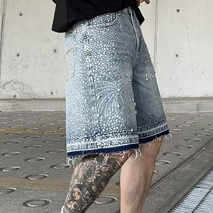 กางเกงขาสั้นผู้ชายน้ำหนักเบา ปี 2025 ลดราคาออนไลน์ ดีไซน์ล่าสุด ขายส่ง กางเกงขาสั้นสไตล์โดดเด่น ประดับเพชร - Product Image 5