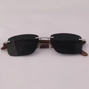 Black Goggles Unisex Eyeglasses Studded With Moissanite Diamonds Ideal for Everyday Wear Designer Luxury Sunglasses - Product Image 2