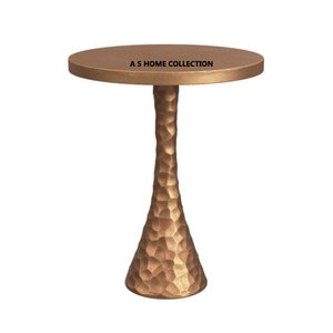 Table d'appoint en aluminium, métal, feuille de palmier, finition dorée, pour le salon, meilleure vente, nouveau design tendance - Product Image 2