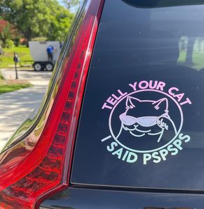 Vui mèo Meme <span class=keywords><strong>sticker</strong></span>, Vinyl Decal cho xe tải van SUV cửa sổ, YETI Tumbler stickers, dễ thương Internet Meme Tạp Chí mèo - Product Image 3