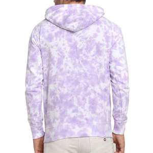 เสื้อฮู้ดดี้ผู้ชายสีม่วงพิมพ์ลายไทได แขนยาว สไตล์ลำลอง สตรีทแวร์ แอคทีฟแวร์ รับผลิตแบบ OEM ODM ขายส่งเสื้อผ้า - Product Image 5