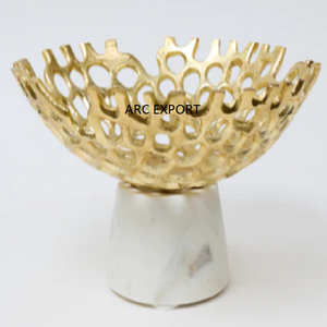 Bols de service de fruits décoratifs plaqués or au design moderne pour la décoration de la maison et du mariage Bols de serveur aux prix les plus bas - Product Image 6