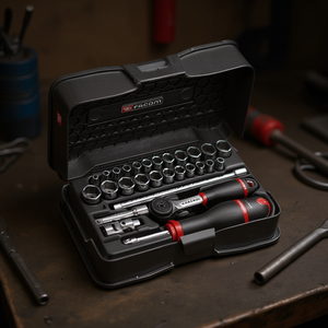 Jeu de douilles hexagonales Facom de 28 pièces, 1/4'' métriques et en pouces - Product Image 3