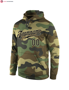 Custom Stitched Salute Service Camo Hooded Pullover <b>Sweatshirt</b> Winter Casual <b>Black</b>- Sports Design XXS <b>Plain</b> Dyed Techniques - Product Image 3