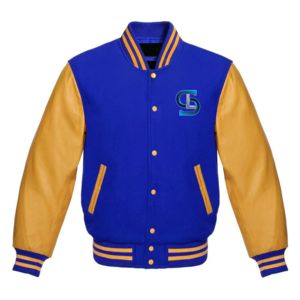 Blouson aviateur de baseball élégant personnalisé pour hommes tissu de veste brodée universitaire - Product Image 1