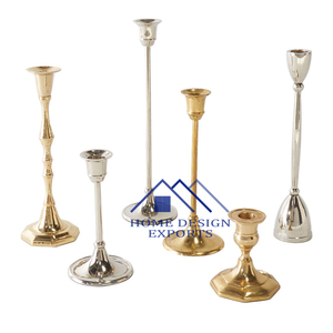 Soportes de velas de aluminio para centros de mesa Decoraciones Portavelas de vidrio de aluminio Linterna Best Seller - Product Image 6