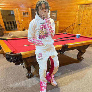 Venta al por mayor personalizado impreso Puff Logo chándales de invierno para los hombres-Air Shipping High Street Hoodie Pants Sets - Product Image 3