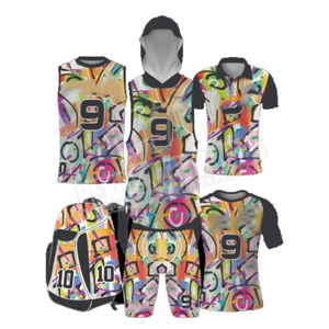 Personalizado OEM Servicio Equipo Logo Vintage 100% Poliéster Sublimación Bordado Hombre Sin Mangas 7v7 Uniformes de Fútbol - Product Image 3