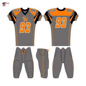 Uniforme de football américain sur mesure de haute qualité respirant grande taille avec manches courtes meilleur tissu pour hommes football américain - Product Image 1