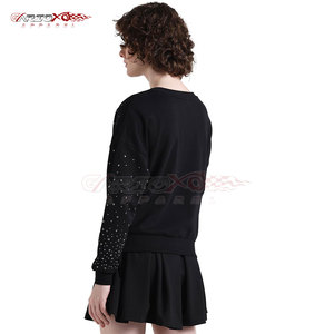 Sweat-shirt strass pour femmes avec coupe confortable et lettrage audacieux Sweat-shirt strass pour femmes - Product Image 6