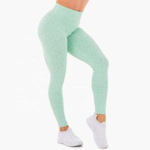 Leggings de yoga taille haute à carreaux grande taille en tissu Spandex/Nylon, effet froncé aux fesses, pantalon d'entraînement, taille élastique, respirant, haute qualité - Product Image 5