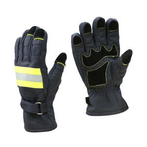 HSi HSi-FG72 haute visibilité résistant au feu antistatique écran tactile cuir Polyester longs gants de sécurité anti-incendie - Product Image 5