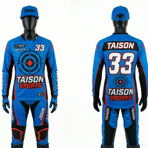 Maillot de Tir pour Hommes Premium 180 GSM Micro Polyester Respirant Bleu Noir Rouge Design à Panneaux Sublimation Broderie Logo Personnalisé - Product Image 6