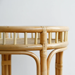 Best Price Wholesale Handwoven Rattan Bar Cart - Elegant Drink Serving <b>Trolley</b> for <b>Hotels</b> & Restaurants - Product Image 4