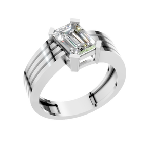 Anillo de Compromiso con Diamante de Corte Esmeralda de 2 Quilates, Oro Sólido de 14K con Baño de Rodio, Anillo de Boda de Lujo con Múltiples Bandas para Mujer, Venta al por Mayor de Fábrica - Product Image 1