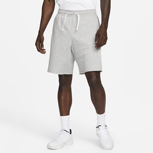 Shorts Bermuda en Coton Gris pour Homme, Taille à Cordon, Coupe Décontractée, Couleur Unie, Respirant, Vêtement de Sport - Product Image 1