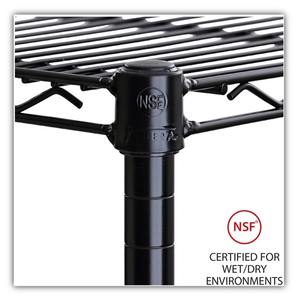 Alera ALESW583624BL Industrial 36 Pulgadas X 24 pulgadas Estanterías de Alambre Negro, 2 Piezas/Caja, para Cocina, Material Metálico Resistente - Product Image 5