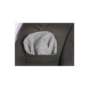 Mouchoir de poche à col rayé gris noir - Product Image 1