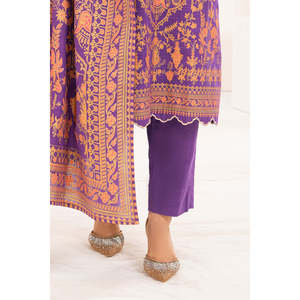 Conjunto de 3 Piezas de Salwar Kameez Khaddar con Estampado Dorado WNS-52031, Vestido Pakistaní para Festivales y Ropa Étnica con Dupatta - Product Image 2