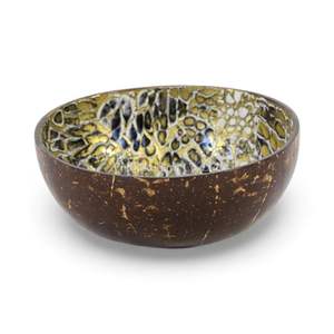 Cuenco de Coco con Incrustaciones de Nácar, Hecho a Mano, Natural, Ecológico, Decorativo para Interiores - Product Image 3