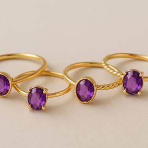 Anillos de compromiso de promesa de corte ovalado de Plata de Ley 925 fina regalos de joyería de piedra natal para mujeres - Product Image 2