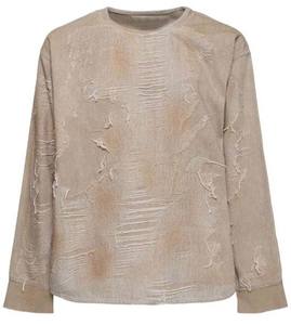 เสื้อสเวตเชิ้ตคอกลมถักลายโลโก้สั่งทำ คุณภาพสูง ขายส่ง ไซส์ใหญ่สำหรับผู้ชาย ผ้าฝ้ายออร์แกนิค 100% สำหรับฤดูหนาว - Product Image 1