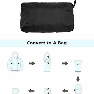 แจ็กเก็ตกันลมกันน้ำน้ำหนักเบาบรรจุได้เสื้อฮู้ดกันฝนที่ใส่ได้ - Product Image 6