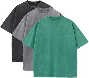 Meilleures femmes T-shirts d'été en coton lourd T-shirt vintage coupe ample à manches courtes T-shirts décontractés pour hommes femmes - Product Image 1