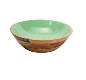 Ensaladera grande de madera maciza de fabricante directo con acabado de esmalte brillante aplicado a mano eleva la experiencia gastronómica - Product Image 1