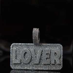 Pendentif Hip Hop à succès, luxueux, personnalisé, en argent sterling 925, diamant moissanite rond - Product Image 5