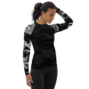 Rash Guard de haute qualité pour adultes, design personnalisé imprimé sur toute la surface, manches longues, col rond, séchage rapide, Rash Guards à prix avantageux - Product Image 1