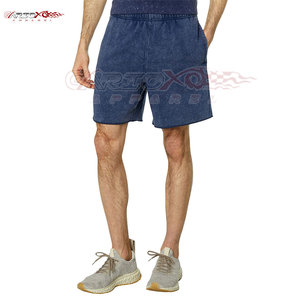 กางเกงขาสั้นลำลองผู้ชายลายฟอกสี 100% ผ้าฝ้าย น้ำหนักเบา ระบายอากาศ แห้งเร็ว ความยาวระดับเข่า มีเชือกผูก - Product Image 1