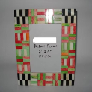 กรอบรูปฝังทำจากไม้แบบฝังทำด้วยมือทำจากเขาสัตว์สีน้ำตาลเงาธรรมชาติปรับแต่งได้ - Product Image 1