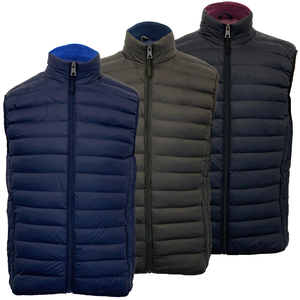 Chaleco de lona de alta calidad para hombre Chaqueta bomber acolchada con cremallera completa para invierno de talla grande - Product Image 6