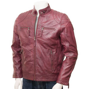 Veste d'hiver en cuir de vachette pour hommes, style street, col montant, vêtements personnalisés de haute qualité fabriqués à la main, bonne vente - Product Image 3