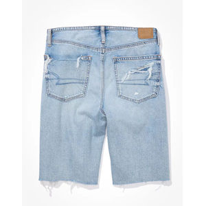 Shorts Bermuda amples et respirants en denim pour femmes, couleur et design attrayants, style décontracté, déchirés et effilochés - Product Image 4