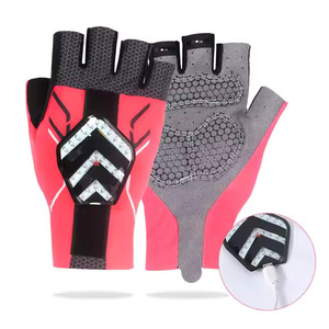 Gants de vélo pour hommes à doigts courts en polyester et coton avec rembourrage en gel, design personnalisé, pour cyclisme sur route en extérieur, en cuir Salva, service OEM personnalisé - Product Image 4
