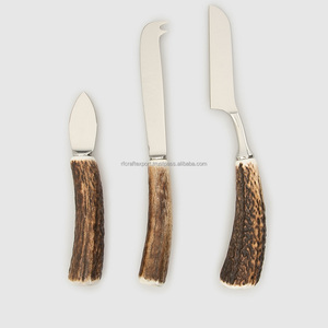 Meilleur design ensemble de couverts de cuisine en acier inoxydable avec manche en corne naturelle RF artisanat ensemble de couverts de vaisselle pour cadeaux - Product Image 1