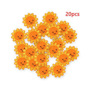 12 pièces mignon brodé tournesol abeille papillon animaux patchs avec tissu et résine pour jean chapeaux sacs vêtements - Product Image 2