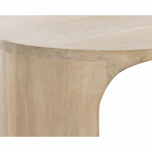 Table basse ovale moderne en bois de manguier massif pour meubles de salon à la maison - Product Image 5