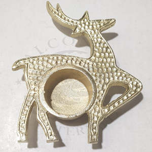 Portavelas cónico de Metal decorativo navideño con forma de estrella de diseño moderno Chapado en plata para decoración de iluminación interior y exterior - Product Image 3