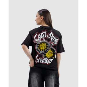 T-shirt 100% Coton « Can't Rush Greatness » en Jersey Compressé Tissu Gaufré Teint en Pièce Sérigraphie Léger - Product Image 6