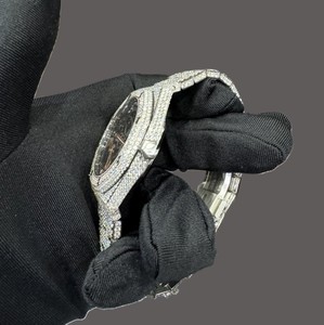 Nuevo de alta calidad personalizado totalmente helado Outt Acero inoxidable cuarzo Moissanite diamante VVS diamantes negocio de moda - Product Image 3