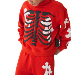 Factory Direct Selling Custom cotton Blended Oversize Puff Print <b>Hoodies</b> For <b>Men</b> 100% Cotton - Product Image 1