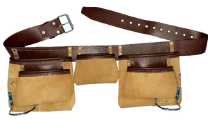 Bolsa de herramientas de cuero partido resistente OEM 9P, personalizable con hebilla de acero, bolsa de cuero 9P personalizable - Product Image 2