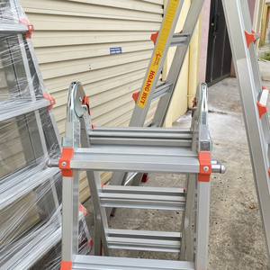 Modern Design 2m Aluminum Self-Locking Hinge Telescopic Folding Ladder Convenient Outdoor Product - Product Image 4